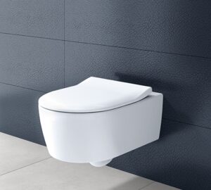 Villeroy&Boch Avento DirectFlush zestaw miska WC wisząca bezrantowa 53x37cm + deska wolnoopadająca slim 5656RS01