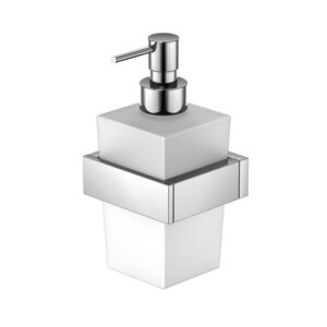 Dozownik do mydła w płynie chrom/biały Series 460 Steinberg 4608001