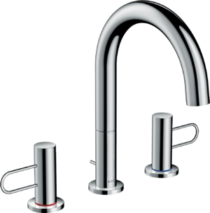AXOR Uno 3-otworowa bateria umywalkowa 160 z automatycznym kompletem odpływowym 38054000 chrom
