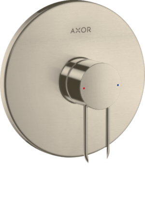 AXOR Uno Jednouchwytowa bateria prysznicowa z uchwytem Loop, montaż podtynkowy 38626820 nikiel szczotkowany